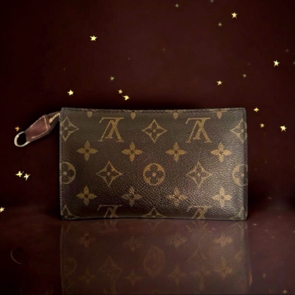 💗VINTAGE LOUIS VUITTON Signature Monogram Accessory Pouch Gold-Tone Hardware